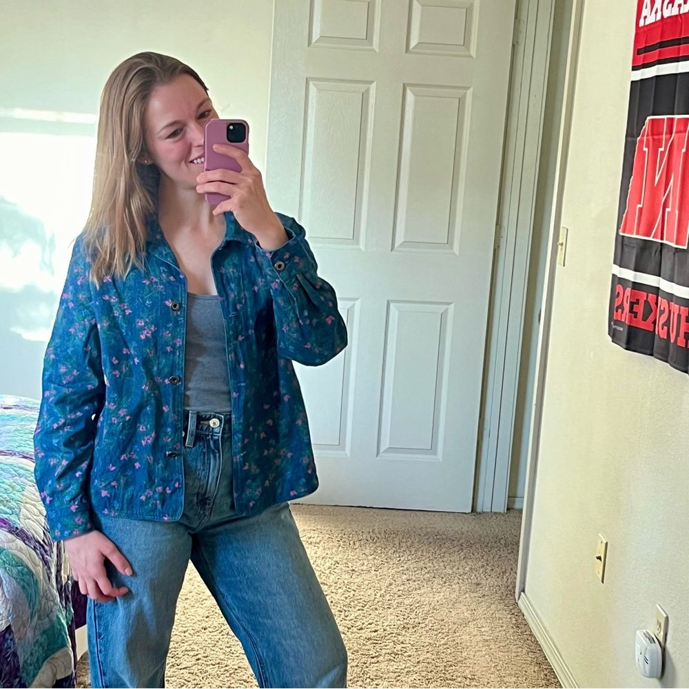 VINTAGE Printed Jean Jacket